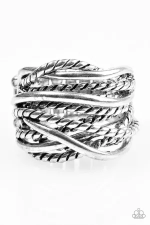 Paparazzi Ring ~ Show Em The Ropes - Silver