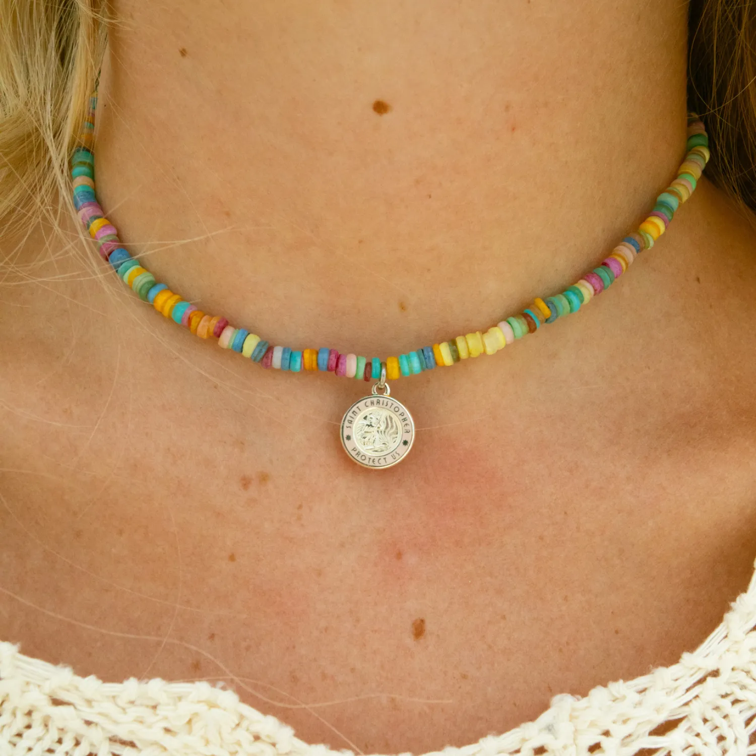 Pastel Sunsets Beaded Choker