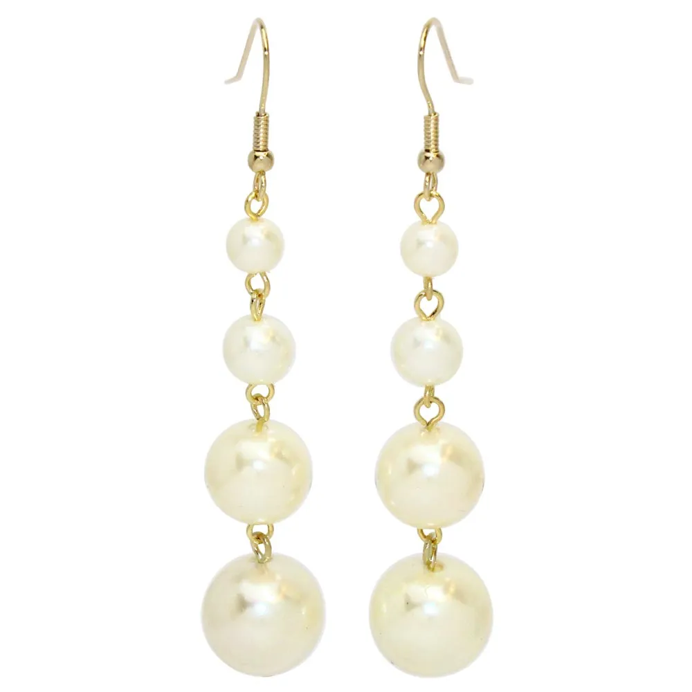 Pearl Chain Statement Earrings