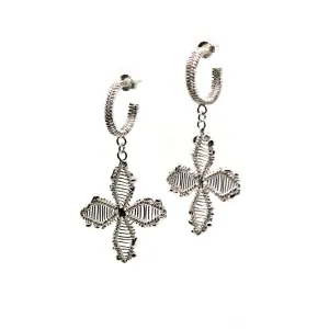 Perennial Wonder Silver Earrings by Anthia Barboutsis