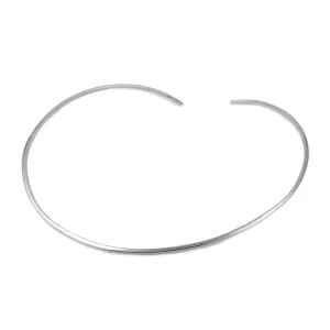 Polished 925 Sterling 925 Silver Choker Torc