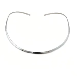 Polished Sterling Silver Choker Necklace