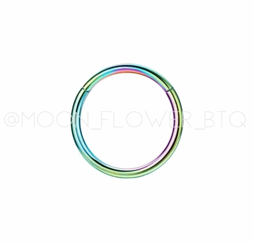 Rainbow Clicker Septum and Tragus Hoop