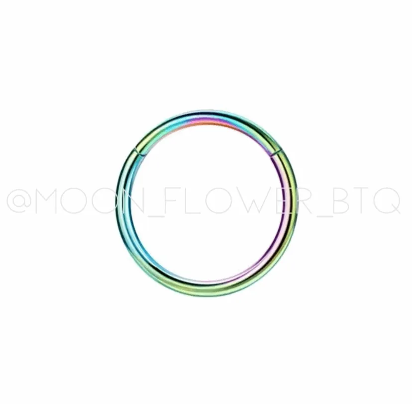 Rainbow Clicker Septum and Tragus Hoop