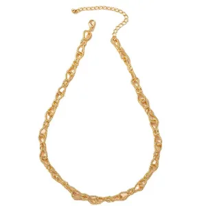 Retro Twisted Flower Chunky Chain Necklace - Vienna Verve Collection