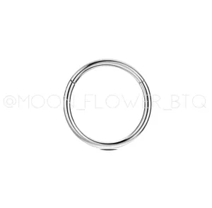 Silver Clicker Septum and Tragus Hoop