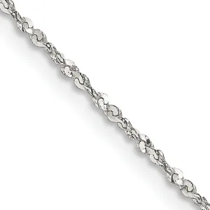 Silver Polish 1.00-mm Twisted Serpentine Chain