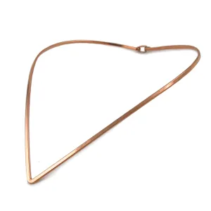 Solid Polished Copper V Shaped Hook Choker Torc