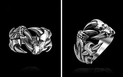 Sorella'z Mens Stainless Steel Dragon Claw Ring