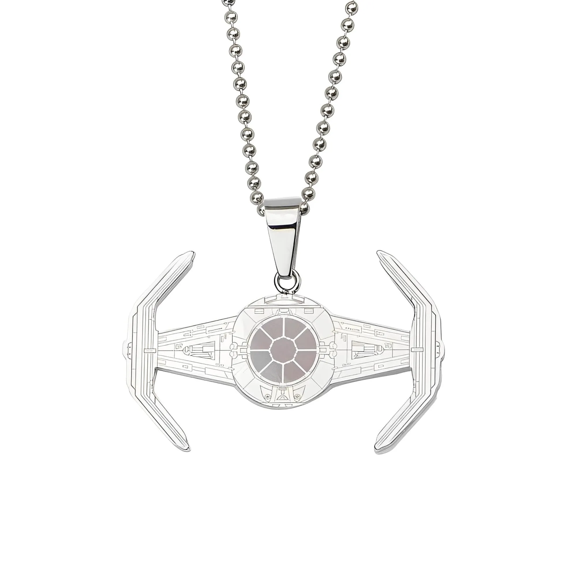 Star Wars TIE Fighter Stainless Steel 22" Chain Pendant Necklace