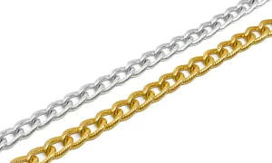 Textured Aluminum Chain 0.25" (8 mm) - 1 Piece