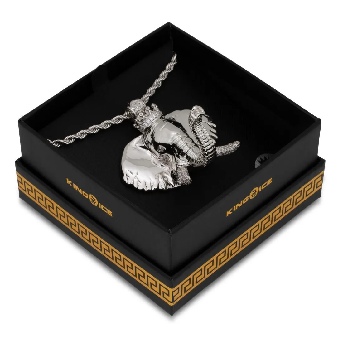 The White Gold Elephant Necklace - Designed by Snoop Dogg x King Ice