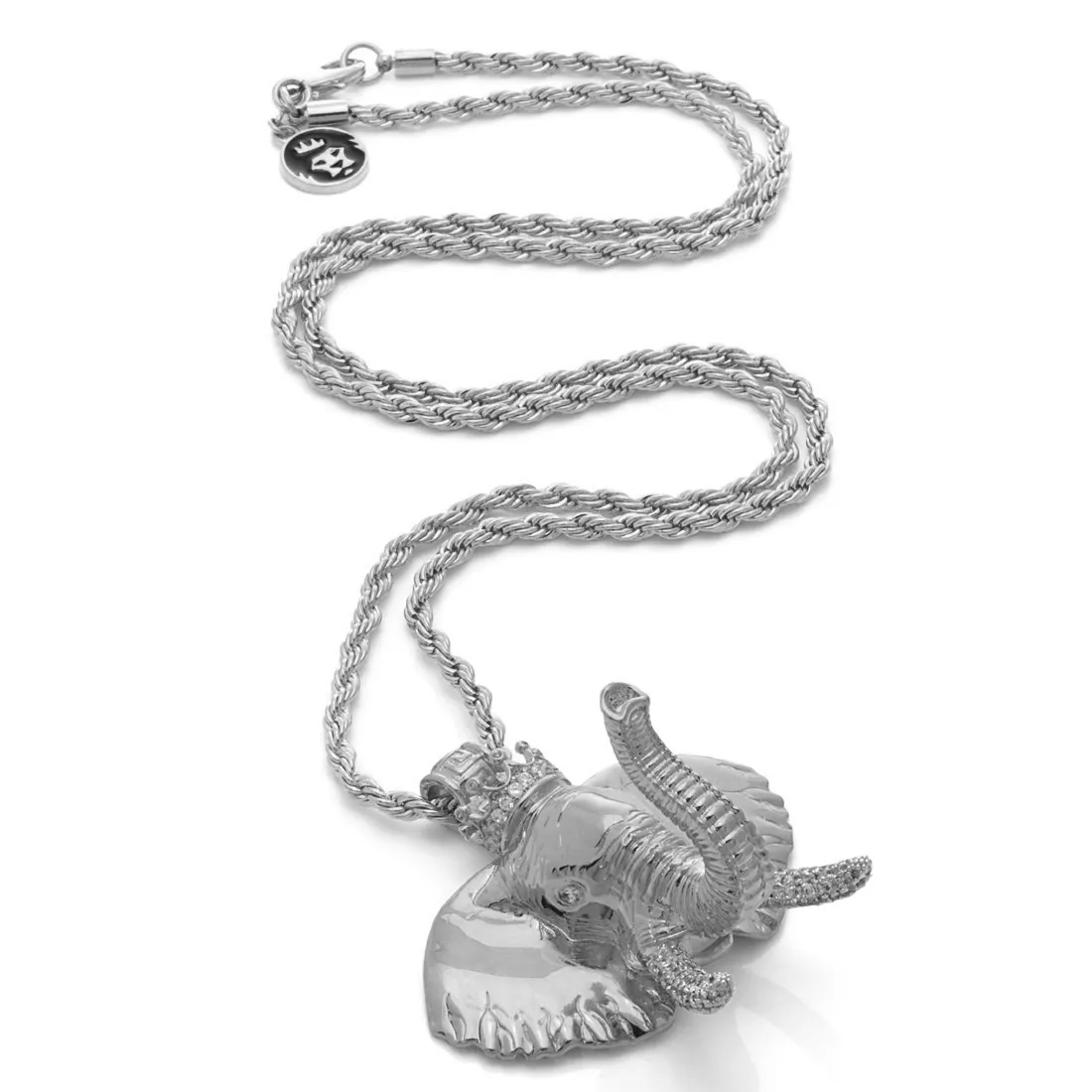 The White Gold Elephant Necklace - Designed by Snoop Dogg x King Ice