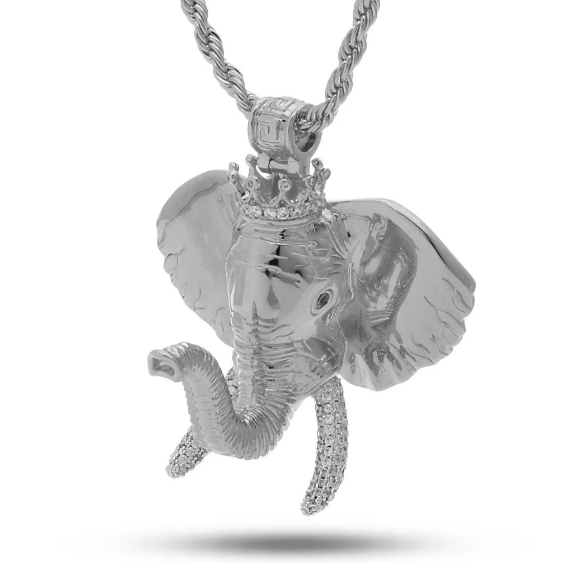 The White Gold Elephant Necklace - Designed by Snoop Dogg x King Ice