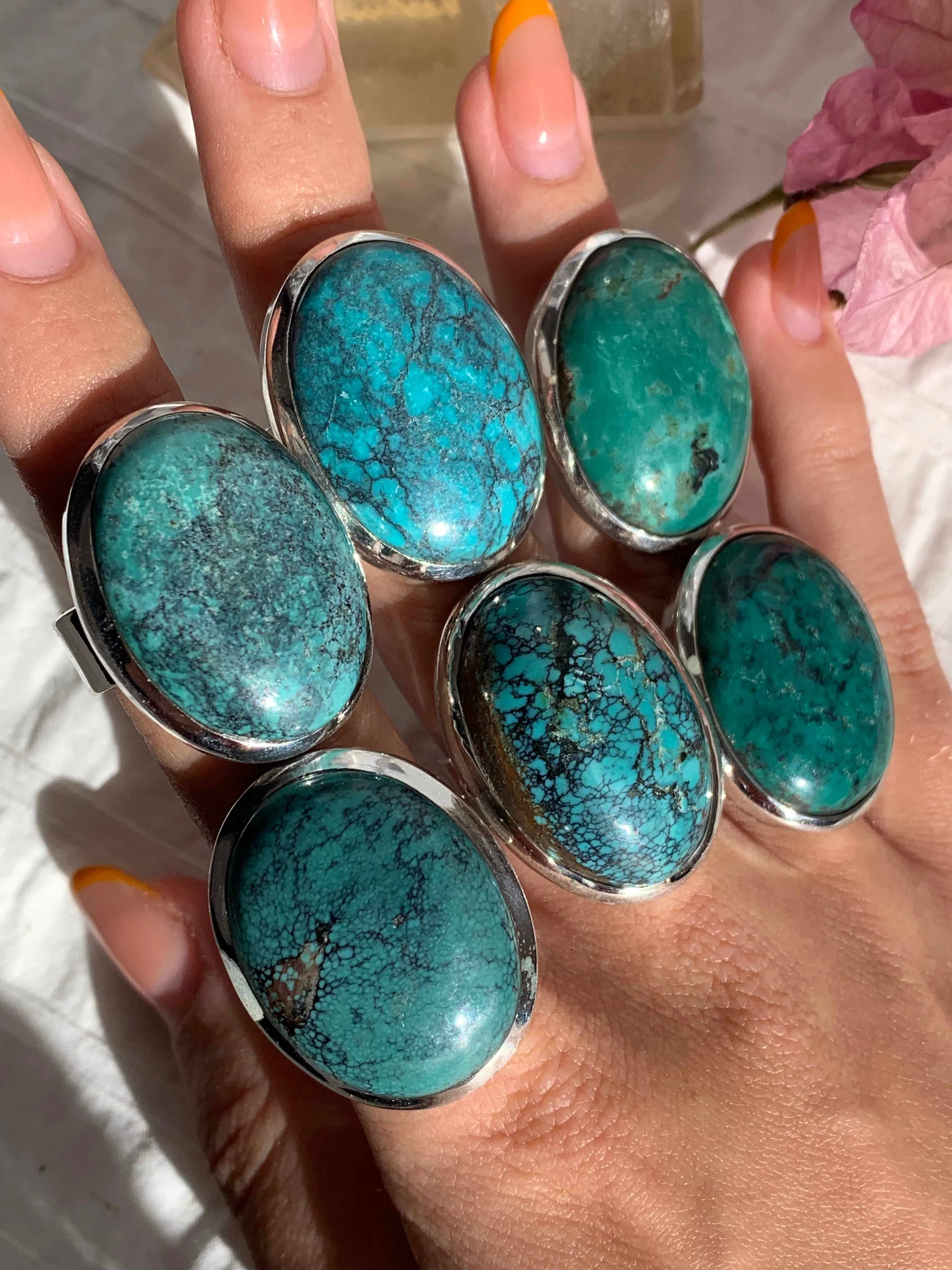 Tibetan Turquoise Naevia Ring - Large Oval