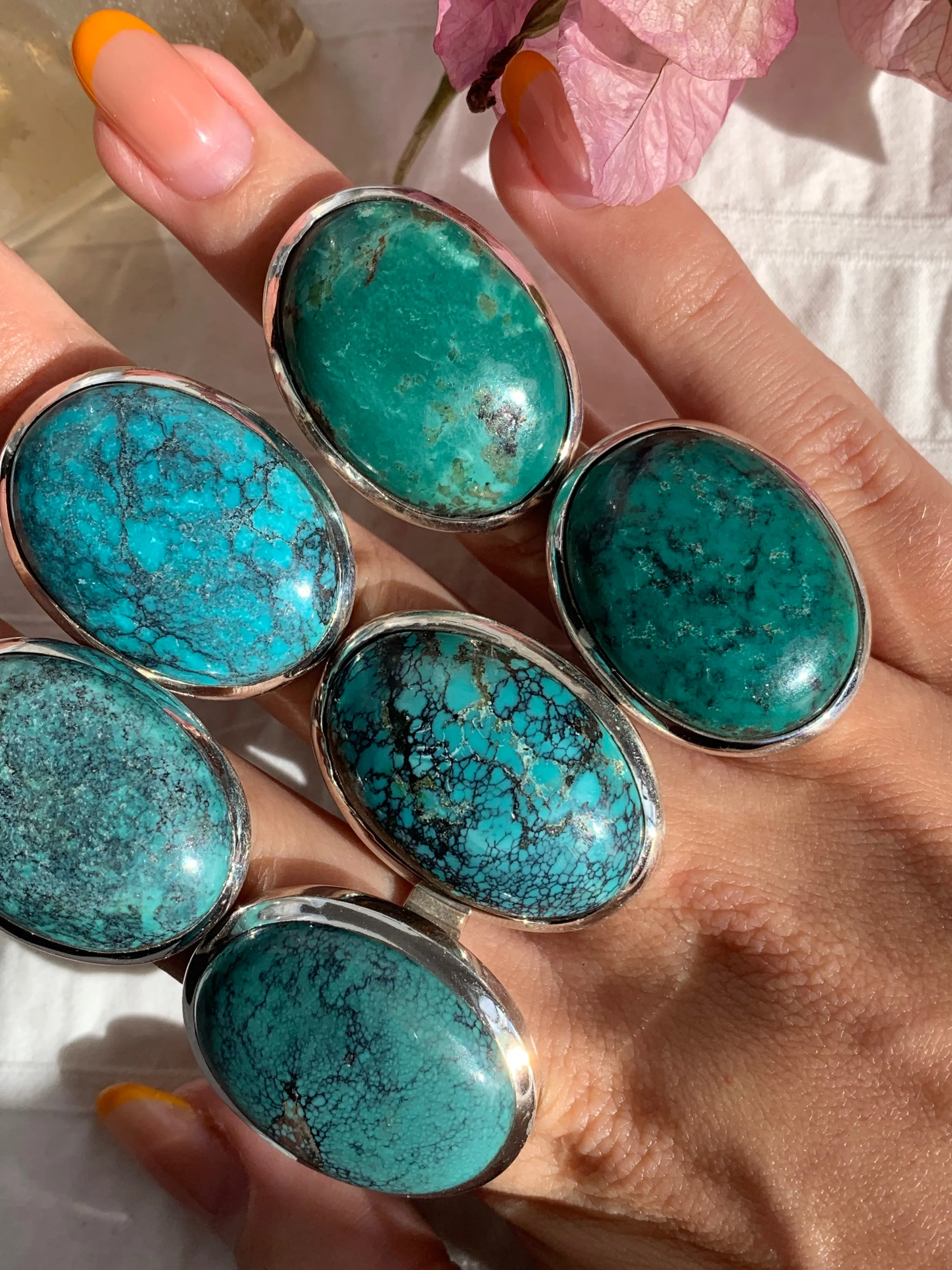 Tibetan Turquoise Naevia Ring - Large Oval