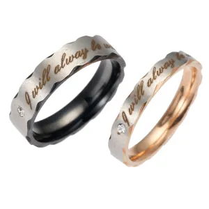 Trendy Titanium Steel Couple Rings - Europe & America Wholesale Opportunity