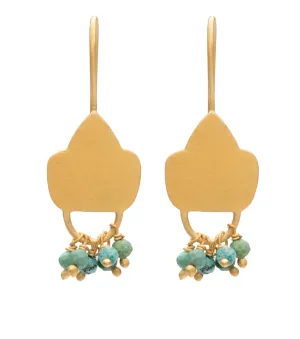 Turquoise Shield Earrings