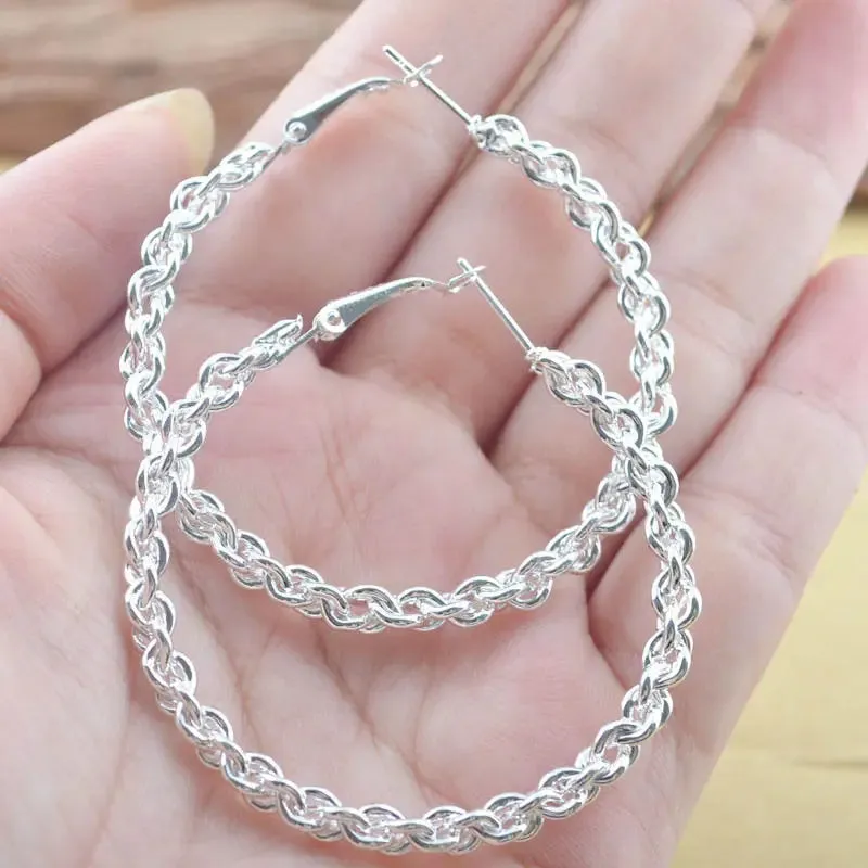 Twisted Silver Hoop