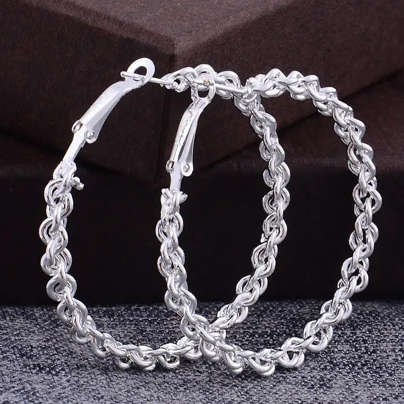 Twisted Silver Hoop