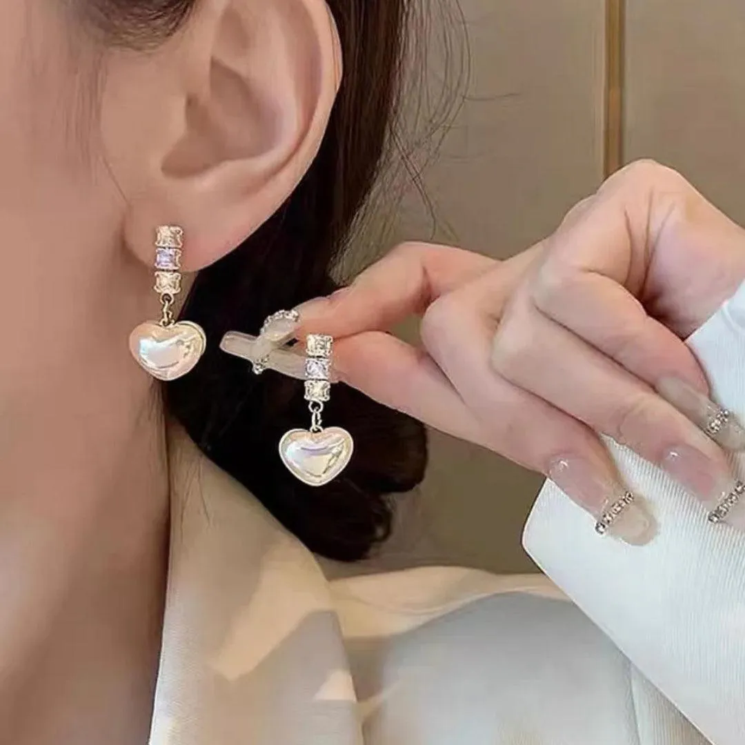 White style stone earrings