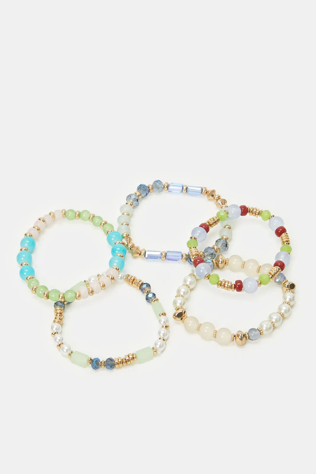 Women Assorted Embellished Bracelet Set (5 Piece)