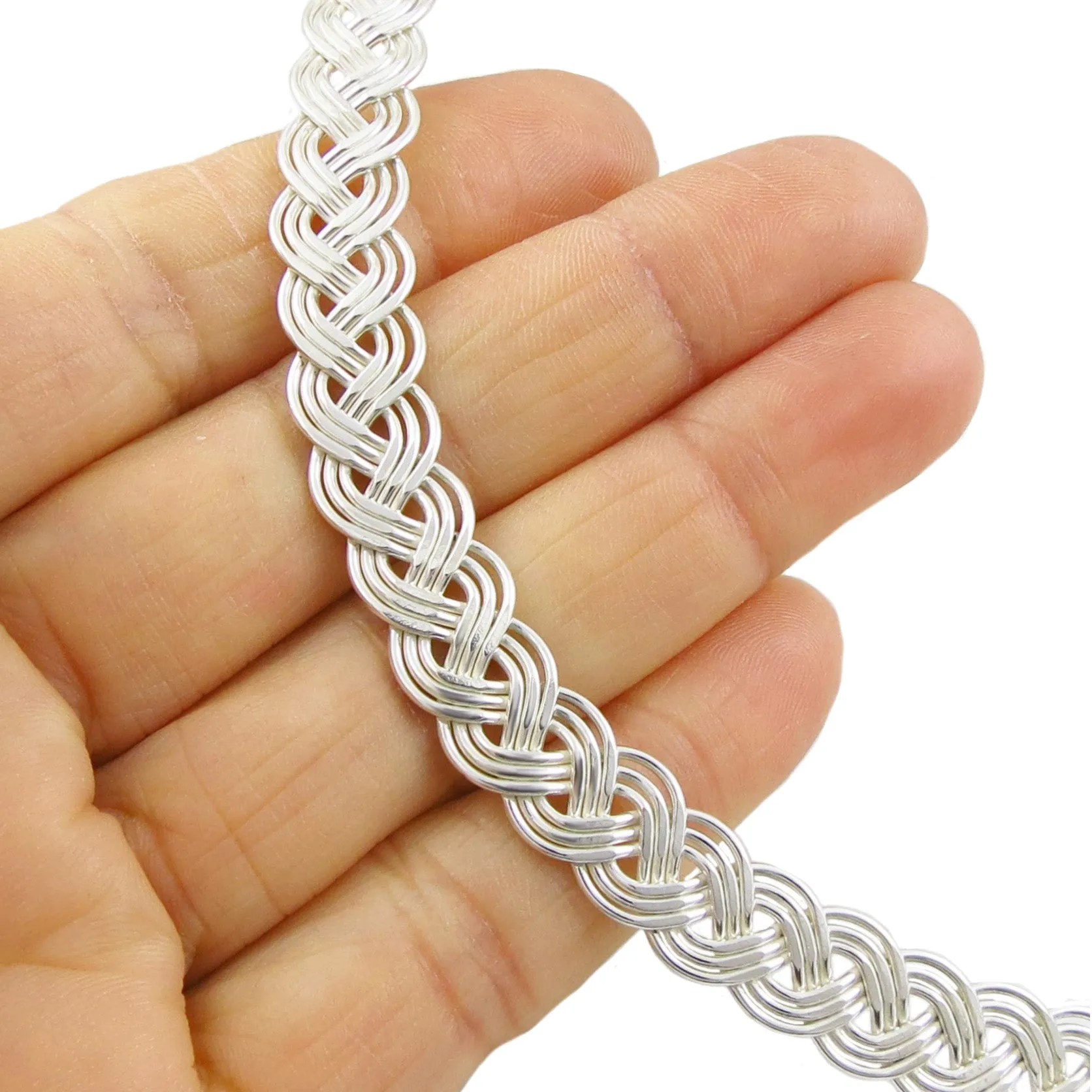 Woven Torc Sterling Silver Choker Necklace