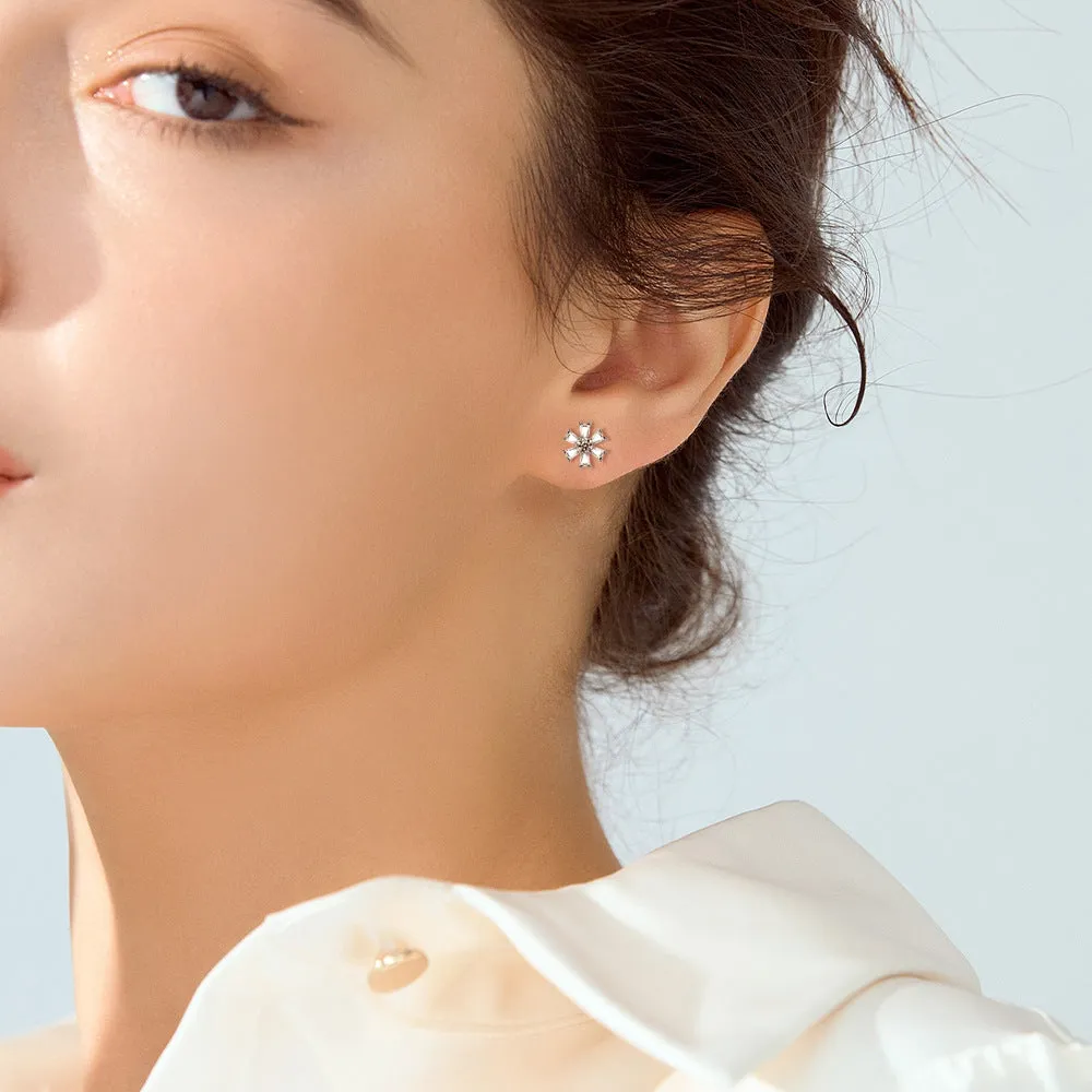 Zircon Rudder Silver Studs Earrings for Women