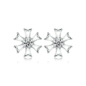 Zircon Rudder Silver Studs Earrings for Women